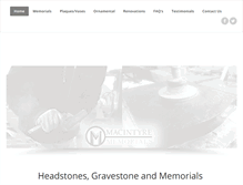 Tablet Screenshot of macintyrememorials.co.uk